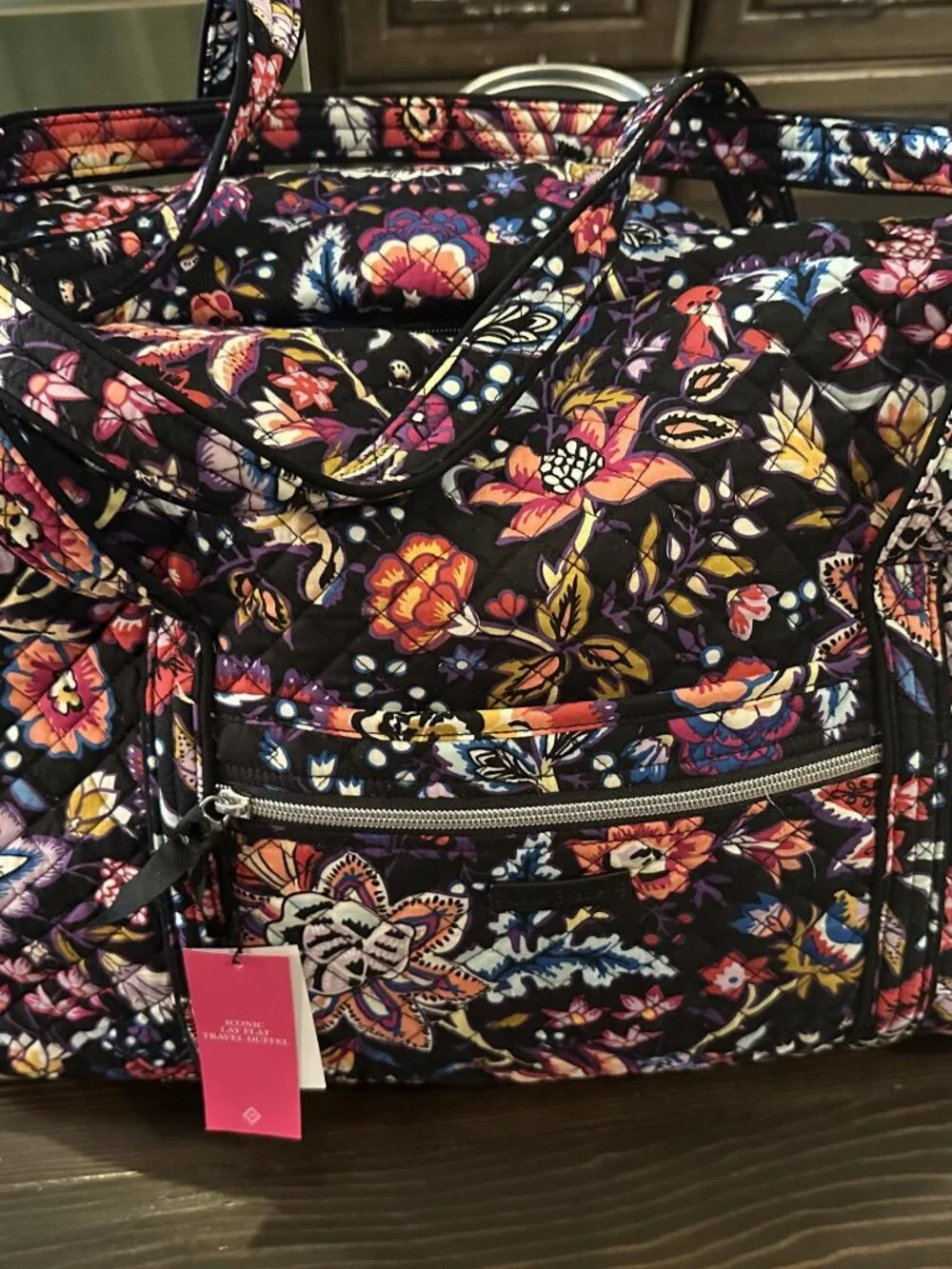 Vera Bradley Lay Flat Travel Duffel Bag Quilted Retired Foxwood Iconic